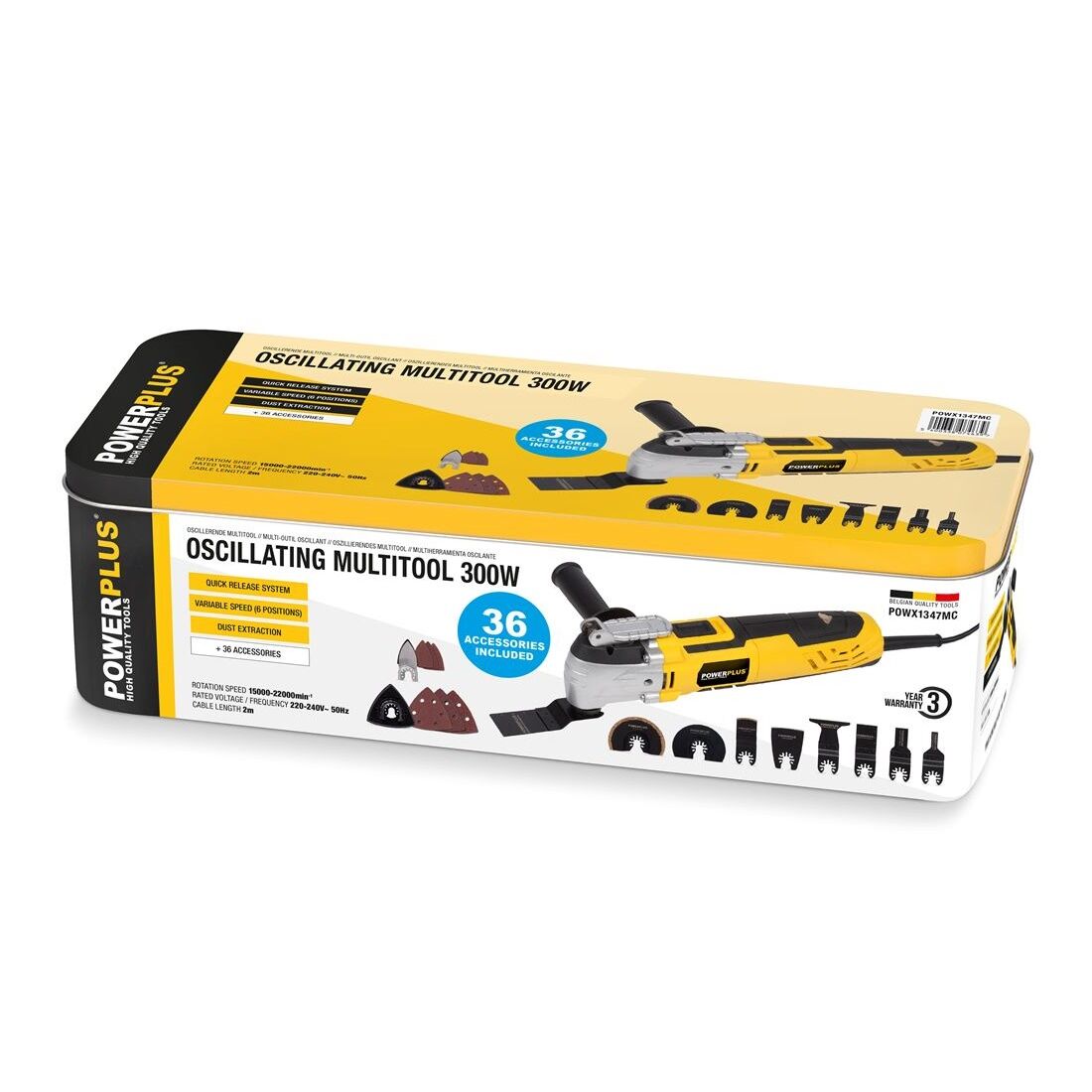 Unealta multifunctionala Powerplus POWX1347MC, 300W, 22000RPM, 36 Accesorii - imagine 13