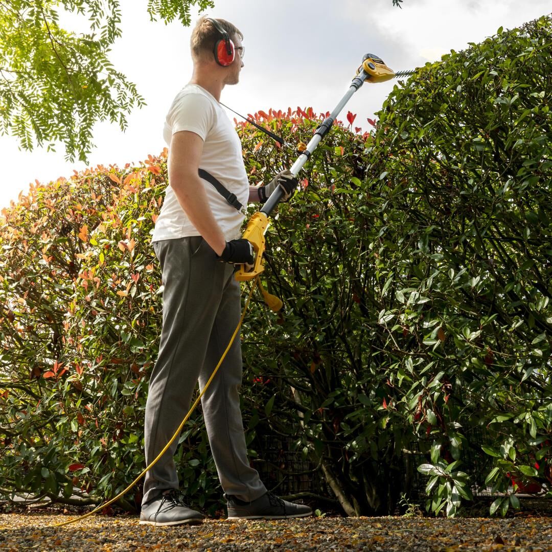 Trimmer, foarfeca electrica telescopica Powerplus POWXG2044, 550w, lama 504mm, lungime 2.2 - 2.89 m - imagine 5