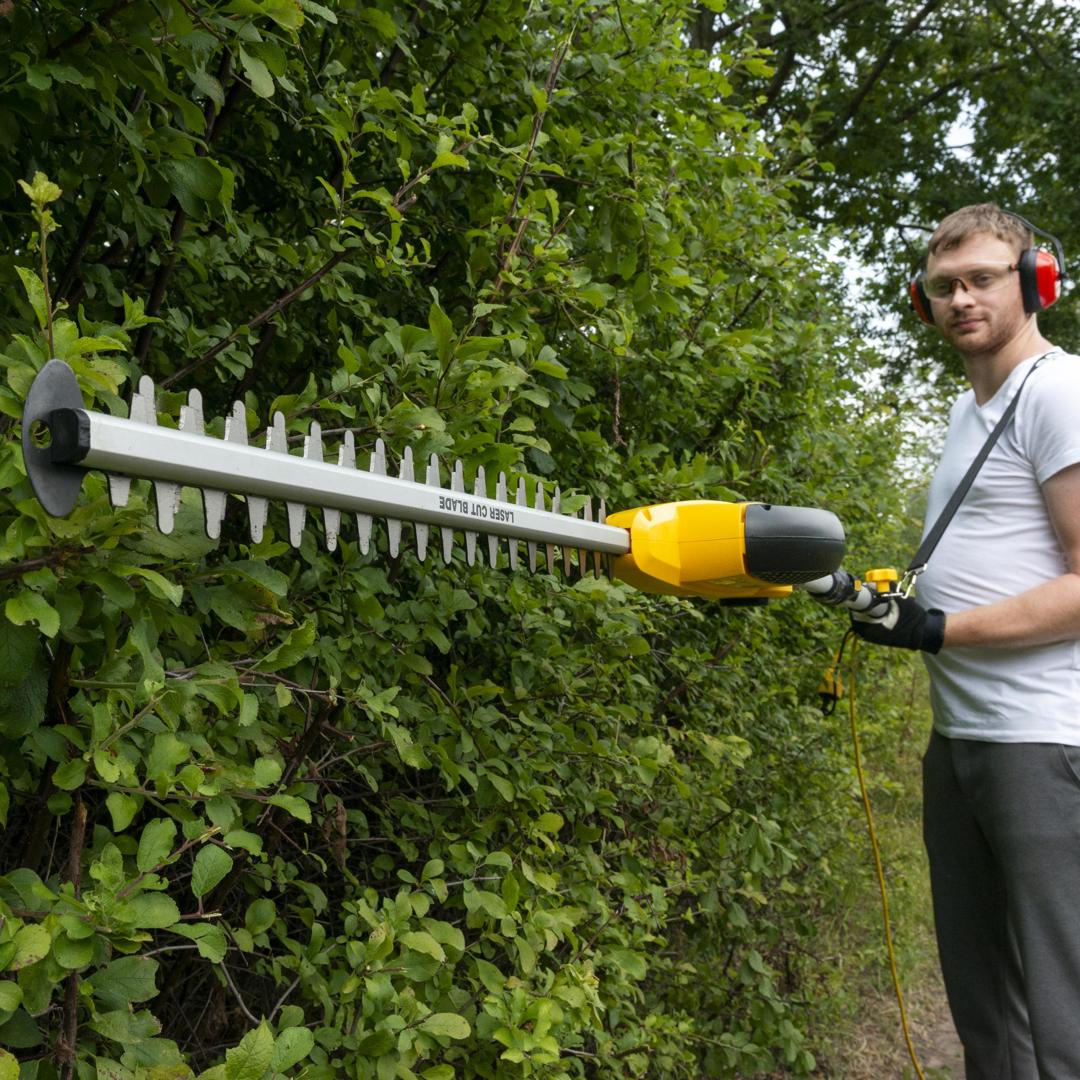 Trimmer, foarfeca electrica telescopica Powerplus POWXG2044, 550w, lama 504mm, lungime 2.2 - 2.89 m - imagine 3